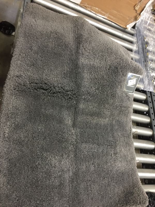 Photo 2 of 24"x40" Bath Rug Dark Gray- Threshold Signature