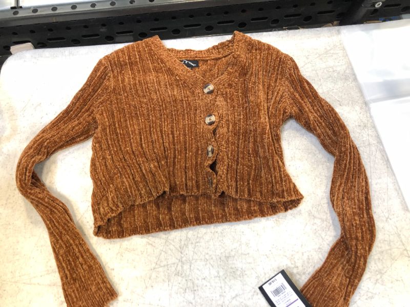 Photo 2 of Girls' Chenille Cropped Cardigan - art class™ size medium 