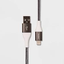 Photo 1 of heyday™ 10' Lightning to USB-A Braided Cable - Black/White/Gunmetal
