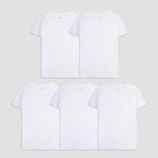 Photo 1 of Fruit of the Loom Boys' 5pk T-Undershirt - White medium 10-12 