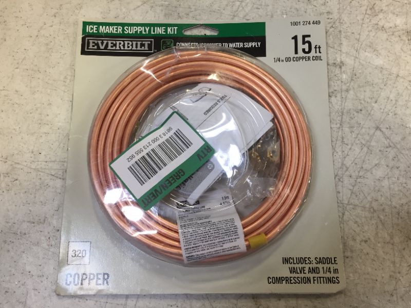 Photo 2 of 1/4 in. COMP x 1/4 in. COMP x 15 ft. Copper Ice Maker Installation Kit
