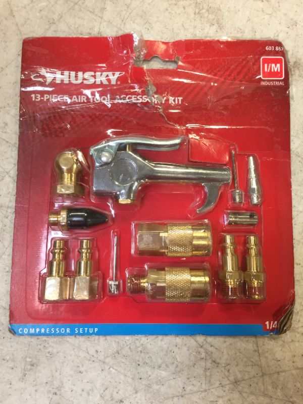 Photo 2 of 13-Piece Brass Air-Compressor Accessory Kit
OPENED PACKAGE 