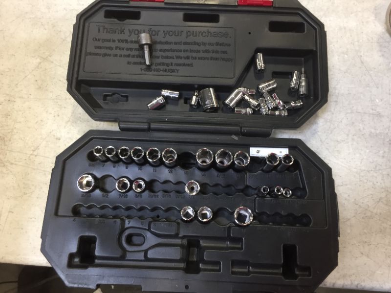 Photo 2 of 1/4 in. Drive Mechanics Tool Set (50-Piece)
VARIOUS MISSING NOT COMPLETE SET 