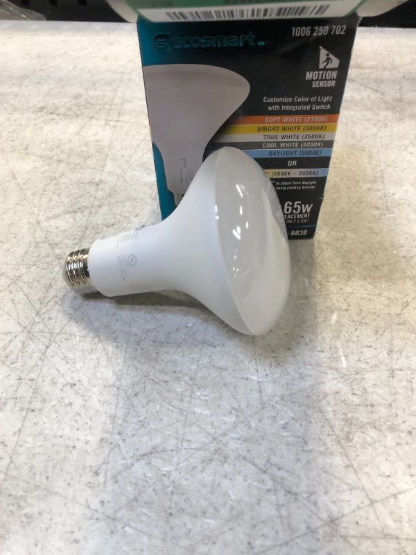 Photo 2 of 65-Watt Equivalent BR30 Dimmable Motion Sensor LED Light Bulb with Selectable Color Temperature Plus DuoBright (1-Pack)

