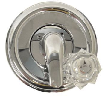 Photo 1 of 1-Handle Valve Trim Kit in Chrome for Delta Tub/Shower Faucets (Valve Not Included)
