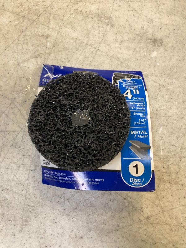 Photo 2 of 4 in. x 1 in. Non-Woven Drill Mount Quick-Strip Disc
