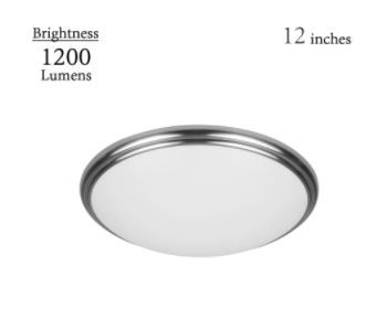 Photo 1 of 12 in. Brushed Nickel and Oil-Rubbed Bronze Selectable Integrated LED Flush Mount with Interchangeable Trim
OUT OF BOX