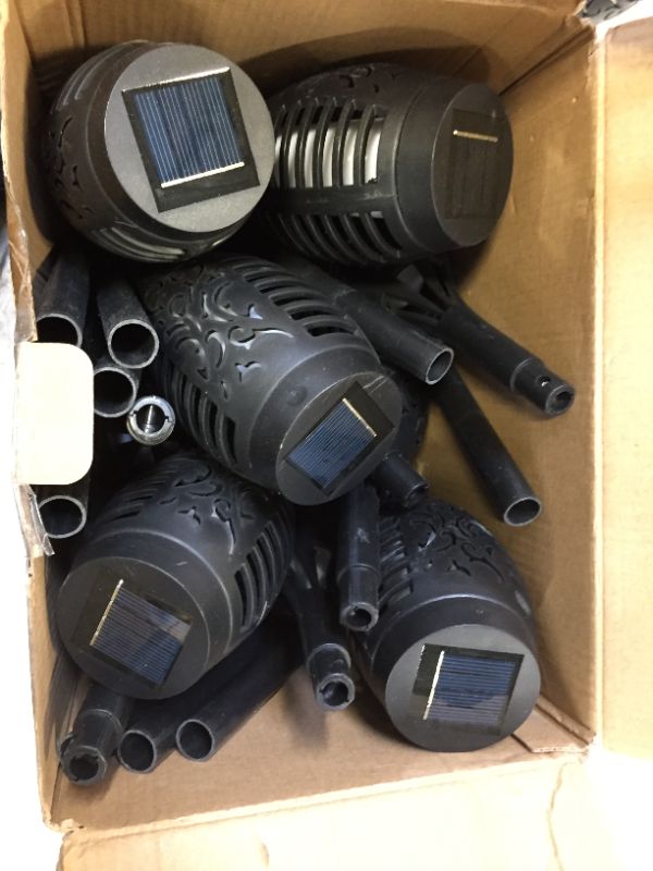 Photo 1 of 12Pack Torches, Solar Lights Outdoor, 12LED Solar Torch Lights with Dancing Flickering Flames, Waterproof Landscape Decoration Flame Lights for Garden Pathway Yard-Auto On/Off