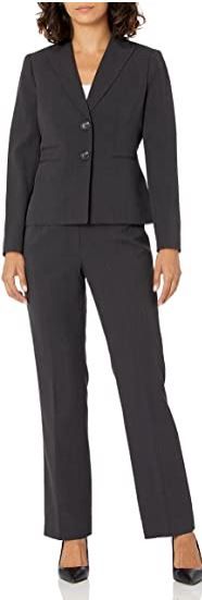 Photo 1 of Le Suit Women's Triple Pinstripe 2 Button Peak Lapel Pant Suit
Size: 18