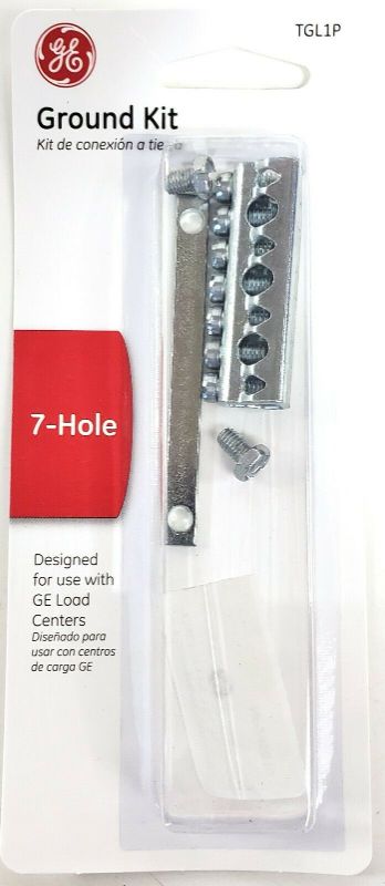 Photo 1 of 3x GE Ground Bar Kit TGL1P Use with Load Centers 7-Hole 12/14 Gauge