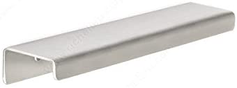 Photo 1 of 3x RICHELIEU HARDWARE - Contemporary Stainless Steel Edge Pull - BP57606170 (4 in, Stainless Steel)
