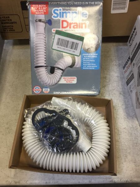 Photo 1 of 1.25 in. Rubber Threaded P-Trap Bathroom Single Sink Drain Kit