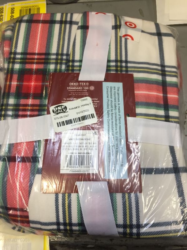 Photo 2 of Kids' Holiday Plaid Flannel Matching Family Pajama Set - Wondershop™ White
