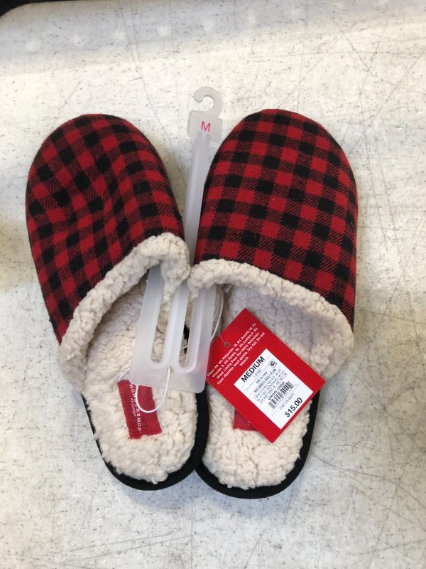 Photo 2 of En's Faily Sleep Adult Plaid Slippers - Wondershop™ Size: M
