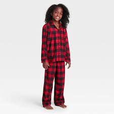 Photo 1 of Kids' Holiday Buffalo Check Flannel Matching Family Pajama Set - Wondershop™ Red--SIZE 5---DIRTY FROM EXPOSURE---