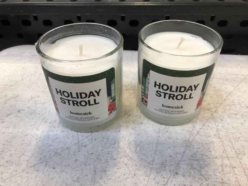 Photo 2 of 7.5oz Holiday Stroll Candle - Homesick-SET OF 2-NO LID-
