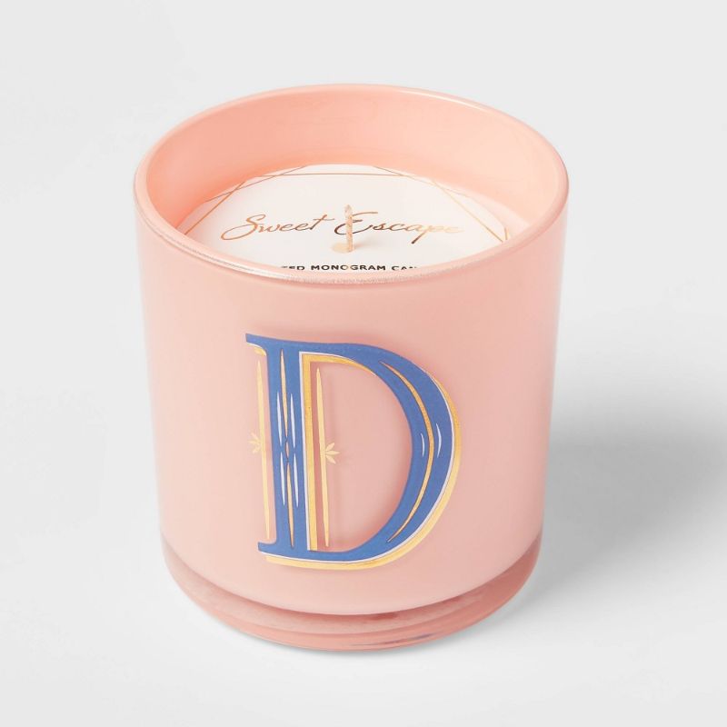 Photo 1 of 7oz Sweet Escape Monogram 'D' Candle - Opalhouse™-SET OF 2-NO LID
