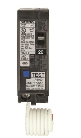 Photo 1 of 20 Amp 1 in. Single-Pole Combination AFCI Circuit Breaker
