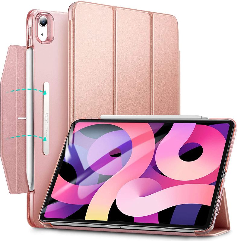 Photo 1 of esr yippee trifold smart case for ipad pro 12.9 2020 rose gold