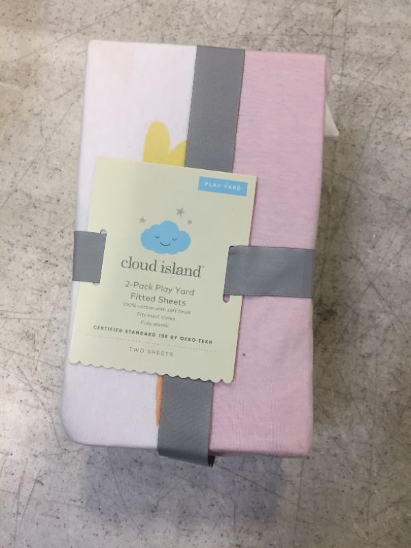 Photo 2 of Fitted Playard Jersey Sheet - Cloud Island™ Hearts/Pink 2pk-27"X39"
