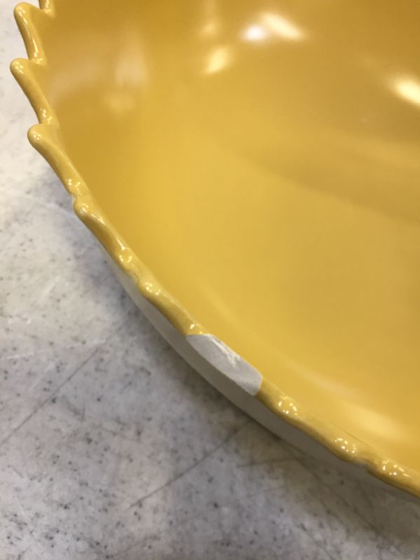 Photo 1 of 101.4oz Stoneware Pointed Sun Serving Bowl Yellow - Opalhouse™ designed with Jungalow™---ITEM HAS A SMALL CHIP---