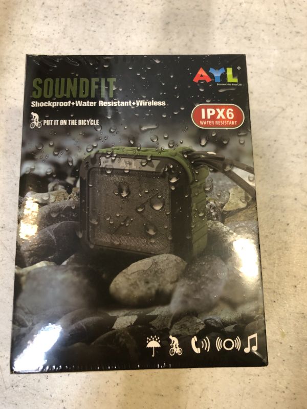 Photo 3 of AYL Soundfit Bluetooth Shower Speaker - Certified Waterproof - Wireless, Easy Pairing with All Bluetooth Devices, Phones, Tablets, Computers (Green)
