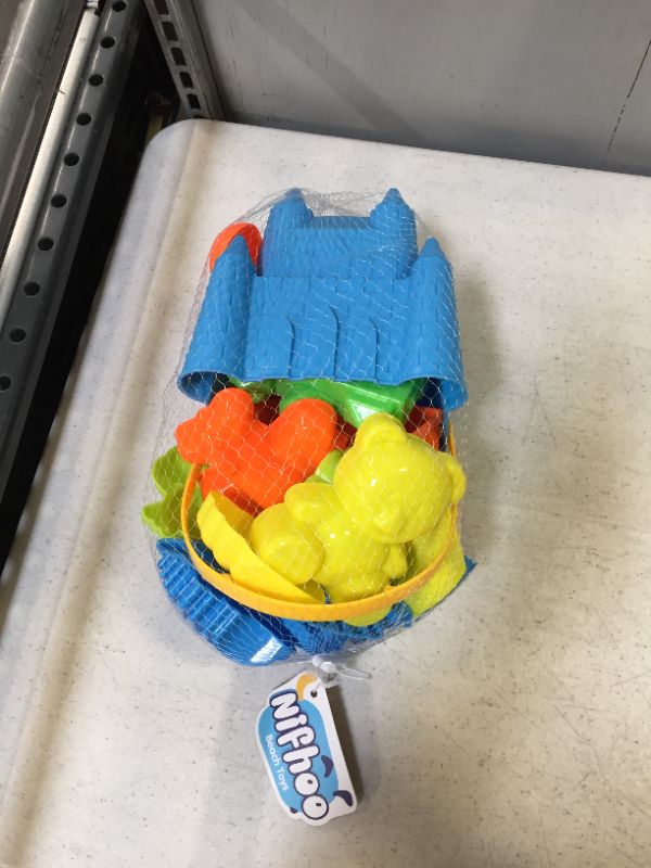 Photo 1 of Nifhoo 26 Pcs Beach Toys, Quality Sand Toy Set, Sand Molds Sandbox Toys Kit for Kids, Castle Bucket, Dinosaur, Shovels & Rakes, Animal Molds, for 3 4 5 Year Old Girls Boys Outdoor Indoor Play Gift.
