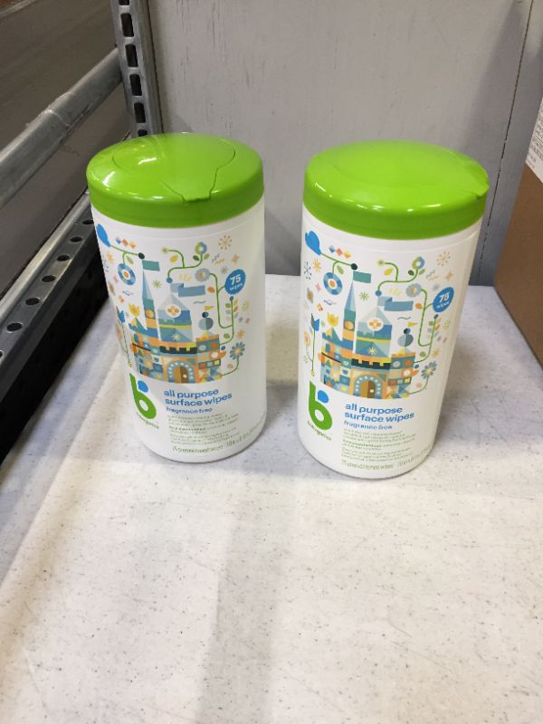 Photo 2 of Babyganics All Purpose Surface Wipes, 75 ct 2 PCK