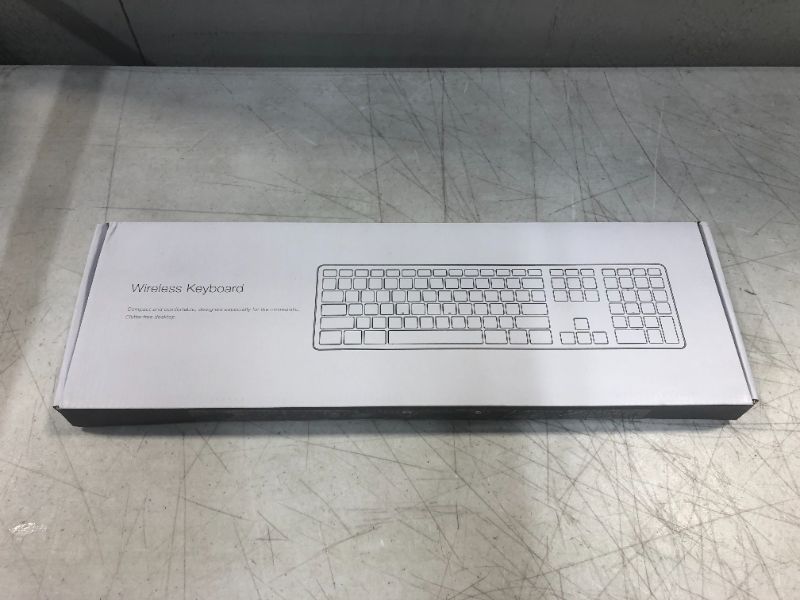 Photo 2 of Wireless Keyboard Combo Silent, DoHonest J1 2.4G USB Ultra Slim Full Size Keyboard with USB Receiver for Computer, Desktop, PC, Notebook, Laptop, Windows 10/8 / 7 / Vista/XP-Simple & Easy to Use
