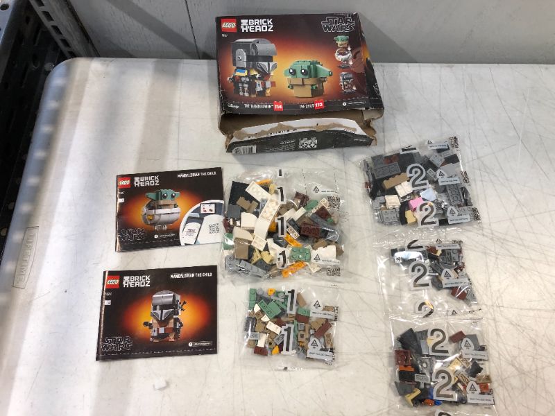 Photo 1 of LEGO BrickHeadz Star Wars The Mandalorian & The Child 75317 Building Kit, Toy for Kids and Any Star Wars Fan Featuring Buildable The Mandalorian and The Child Figures (295 Pieces)
