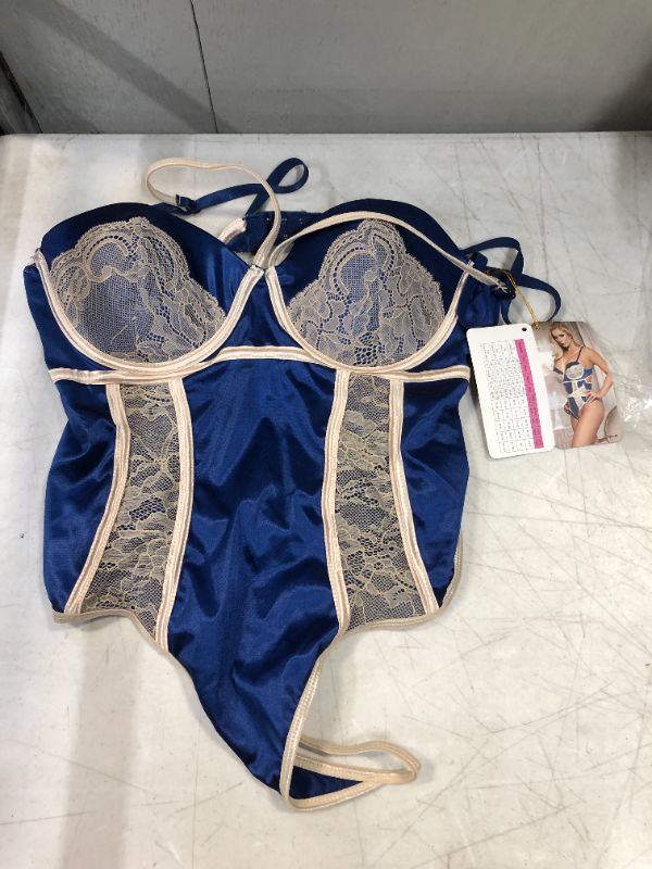 Photo 1 of Women's Lingerie One Piece, Blue, Medium