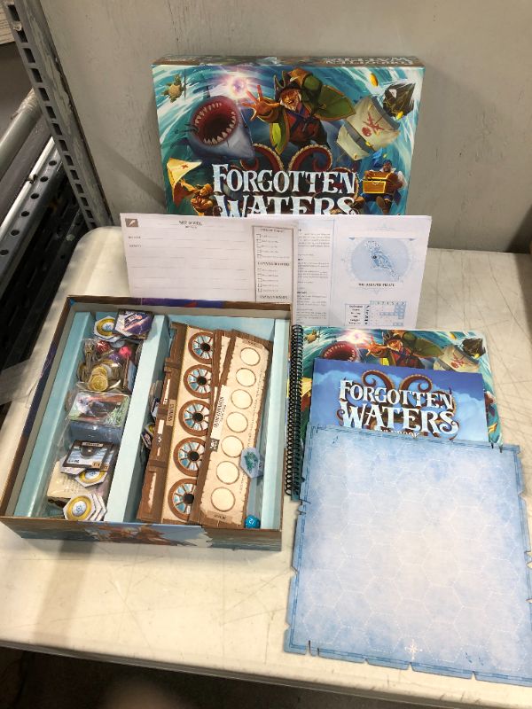 Photo 1 of Forgotten Waters Board Game | Pirate Adventure Game | Cooperative Strategy Game for Adults and Teens | Ages 14+ | 3-7 Players | Average Playtime 2-4 Hours | Made by Plaid Hat Games