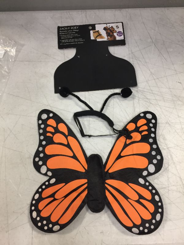Photo 2 of Zack & Zoey Butterfly Glow Harness Costume for Dogs, Small