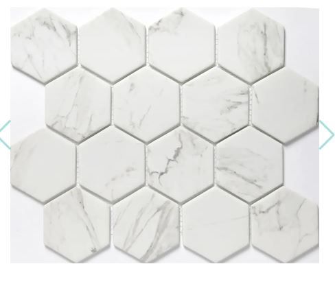 Photo 1 of 
Emser Tile Echo - 10" x 12" Hexagon Mosaic Floor and Wall Tile - Polished Wood Visual 7 PIECES. ONE PIECE DAMAGED ABOUT 5.5SQFT