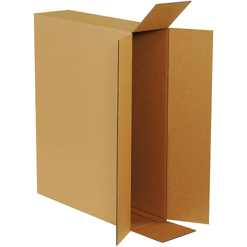 Photo 1 of 26620FOL Side Loading Corrugated Cardboard Box 26" L x 6" W x 20" H, Kraft, For Shipping, Packing and Moving (Pack of 10)