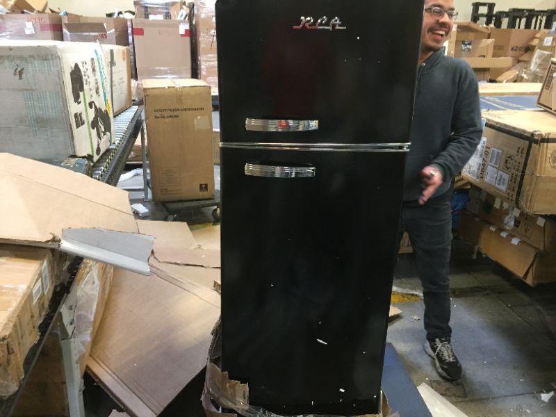 Photo 1 of RCA 7.5 Cu. Ft. Retro Top Freezer Refrigerator RFR786, Black