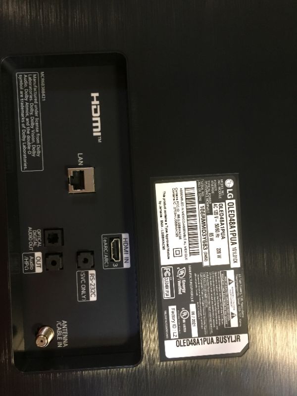 Photo 1 of LG OLED A1 Series 48” Alexa Built-in 4k Smart TV (3840 x 2160), 60Hz Refresh Rate, AI-Powered 4K, Dolby Cinema, WiSA Ready, Gaming Mode (OLED48A1PUA, 2021)
