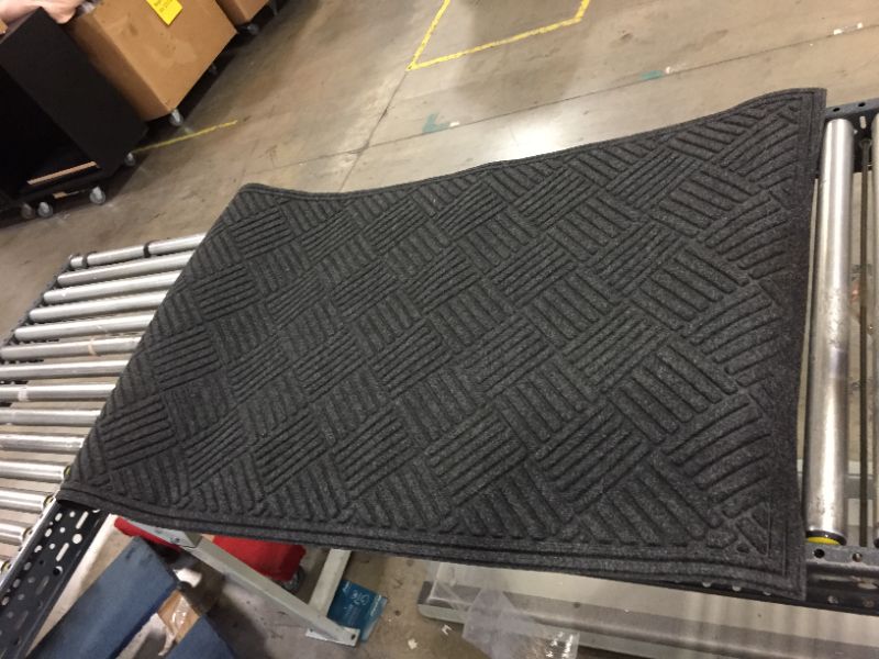 Photo 2 of 5'x3' crosshatch rug anti slip for outdoor BLACK