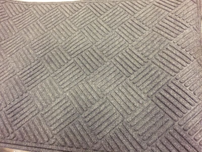 Photo 3 of 5'x3' crosshatch rug anti slip for outdoor BLACK