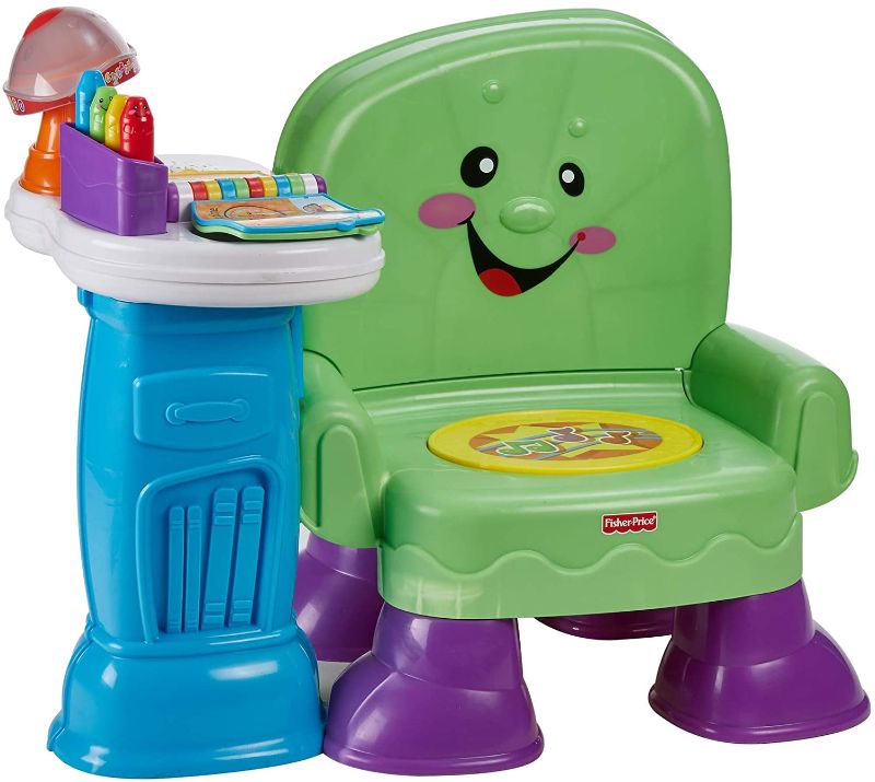 Photo 1 of Fisher-Price Laugh & Learn Song & Story Learning Chair, interactive musical toddler toy with 3 ways to play [Amazon Exclusive] , Green
