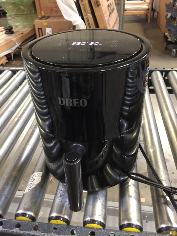 Photo 1 of Dreo Air Fryer - 100? to 450?, 4 Quart Hot Oven Cooker with 50 Recipes, 9 Cooking Functions on Easy Touch Screen, Preheat, Shake Reminder, 9-in-1 Digital Airfryer, Black, 4L (DR-KAF002)
