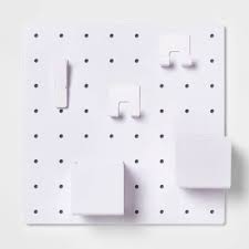 Photo 1 of 13"x13" Pegboard Set with Accessories Gray - Made By Design™
