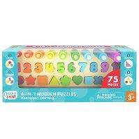 Photo 1 of Chuckle & Roar Montessori Shapes & Numbers Learning Puzzle 76pc