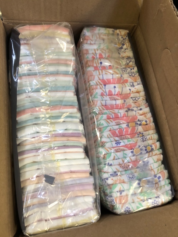 Photo 2 of The Honest Company Disposable Diapers SIZE 3 COUNT 68. FLOWER POWER AND RAINBOW STRIPES 