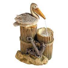 Photo 1 of DESIGN TOSCANO Pelican's Seashore Roost Stone Bonded Resin Sculptural Fountain
