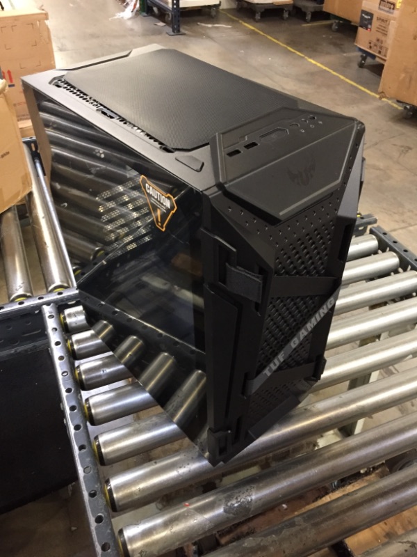 Photo 1 of ASUS TUF Gaming GT301 Mid-Tower Compact Case for ATX Motherboards with Honeycomb Front Panel, 120mm Aura Addressable RBG Fans, Headphone Hanger, and 360mm Radiator Support, 2 x USB 3.2
