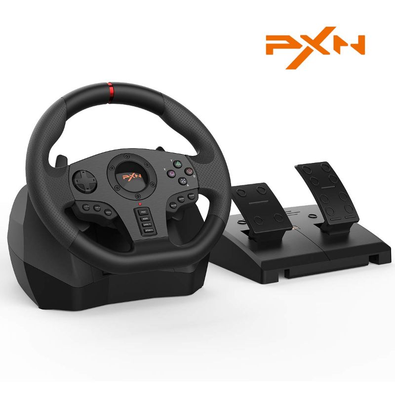Photo 1 of PXN V900 Gaming Steering Wheel - 270/900° PC Racing Wheels with Linear Pedals,with Pedals and Joystick for Xbox Series X|S,PS3,PS4,Xbox One,PC,Nintendo Switch,Android TV,Unique Gifts For Christmas

