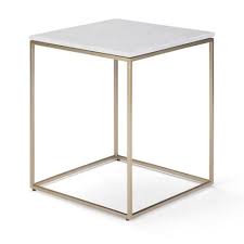 Photo 1 of 18" Holmes Accent Table White/Gold - WyndenHall
