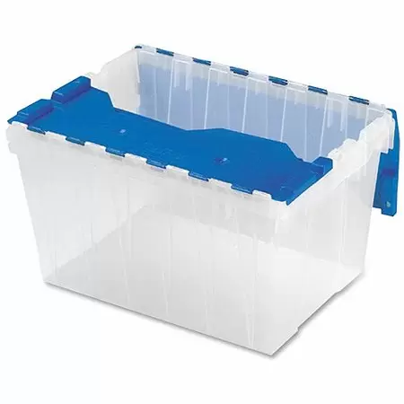 Photo 1 of  Akro-Mils KeepBox Plastic Storage Container w/ Attached Lid, 12 Gallon