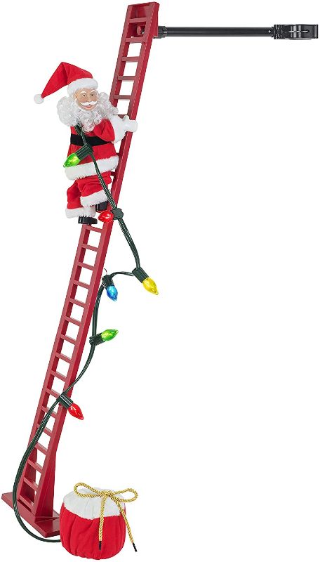 Photo 1 of Mr. Christmas Super Climbing Santa Holiday Decor, Red